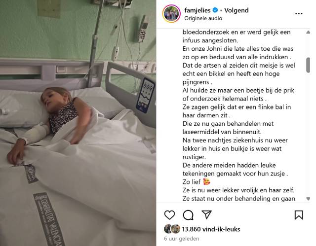 Johni in het ziekenhuis.